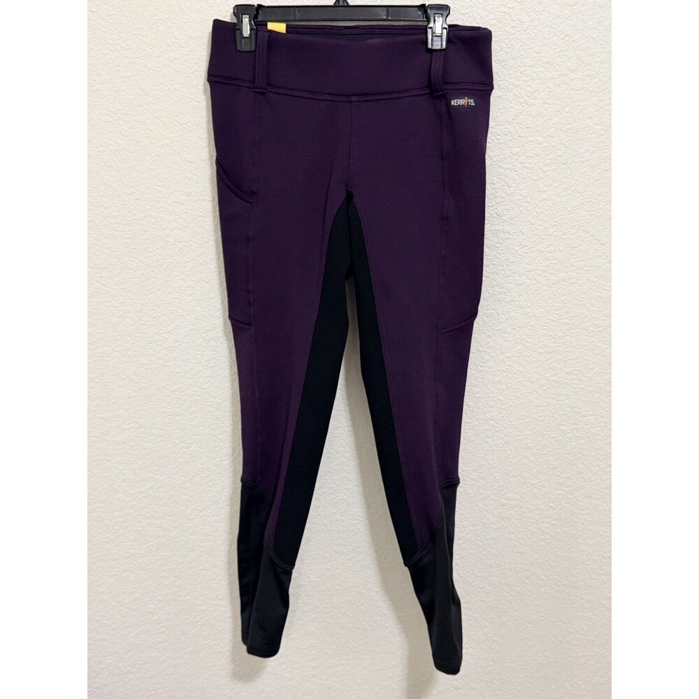 New Kerrits Griptek II Full Seat Breeches Velvet Plum Large Horse Riding